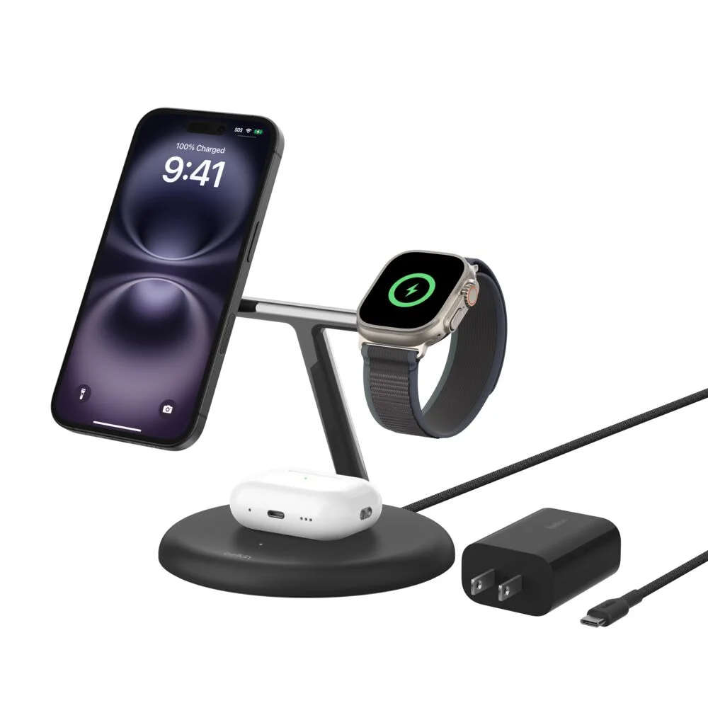 Belkin BoostCharge Pro 3-in-1 Magnetic Charging Stand with Qi2