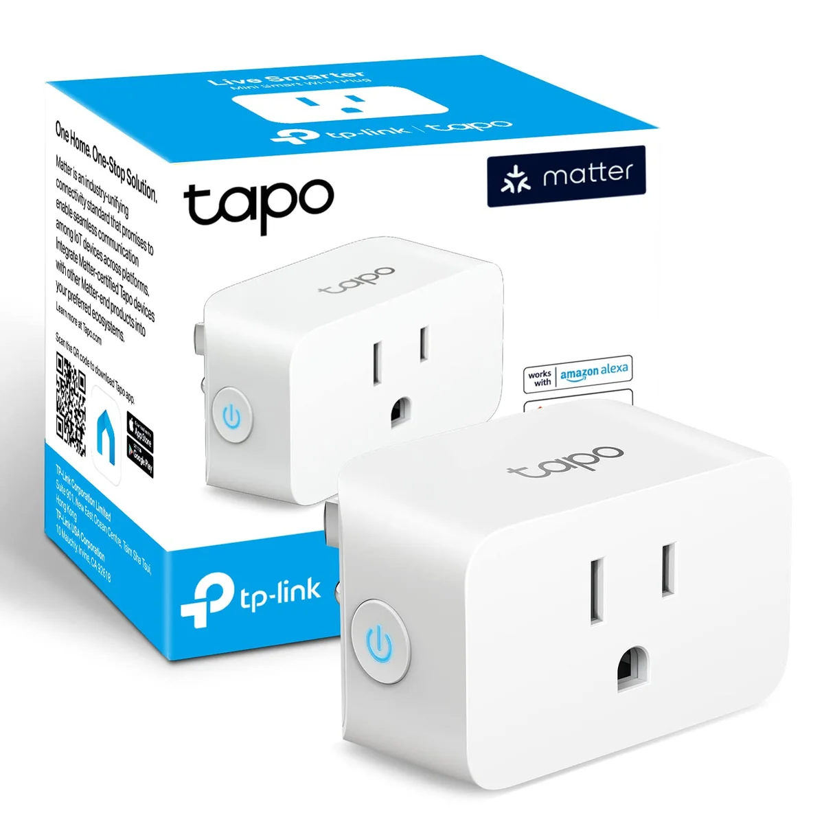 TP-Link Tapo P125M Matter Smart Plug Mini (15A)